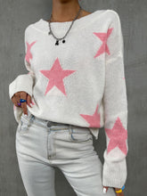 Load image into Gallery viewer, Star Pattern V Neck Sweater
