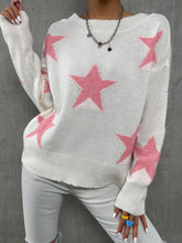 Load image into Gallery viewer, Star Pattern V Neck Sweater
