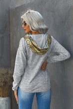 Load image into Gallery viewer, Floral Contrast Panel Hoodie
