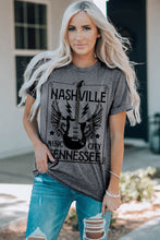 Load image into Gallery viewer, NASHVILLE TENNESSEE Cuffed Round-Neck Tee
