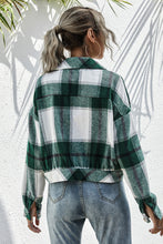 Load image into Gallery viewer, Plaid Button Down Long Sleeve Jacket
