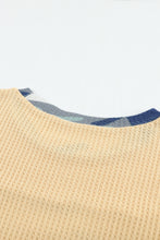 Load image into Gallery viewer, Camouflage Color Block Waffle Knit Pullover
