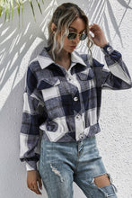 Load image into Gallery viewer, Plaid Button Down Long Sleeve Jacket
