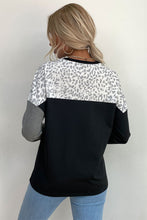 Load image into Gallery viewer, Leopard Color Block Pullover
