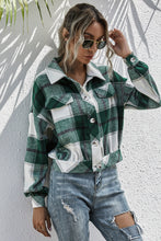 Load image into Gallery viewer, Plaid Button Down Long Sleeve Jacket
