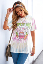 Load image into Gallery viewer, SAY YES TO ADVENTURE Tie-dye Print Tee
